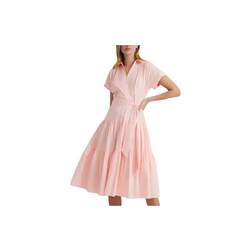 Polo Ralph Lauren SS24 Short Sleeved Dress Women's Opal Pink-2