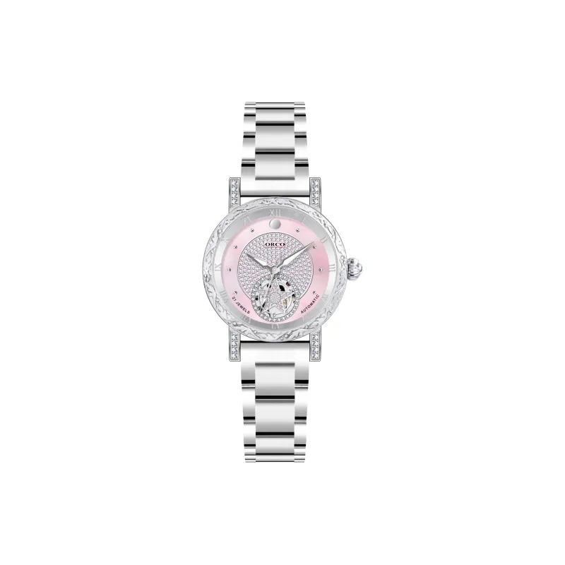 ORCO Mechanical Movement Watch Unisex White Dial-6