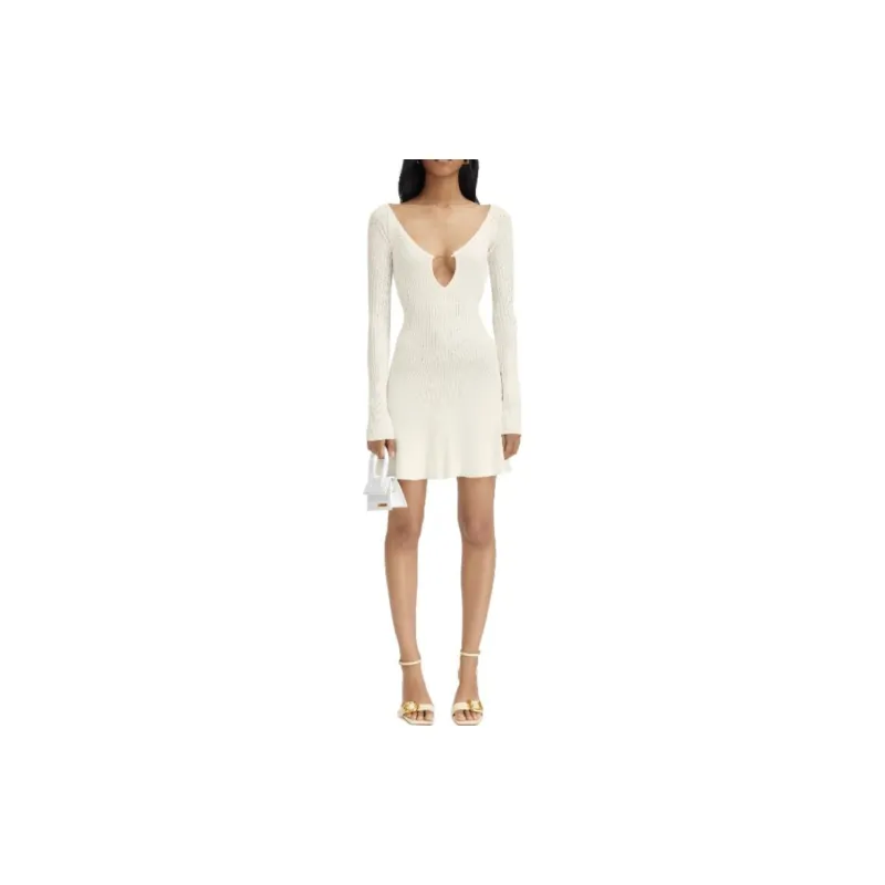 Jacquemus La Mini Robe Pralu Dress Off White-1