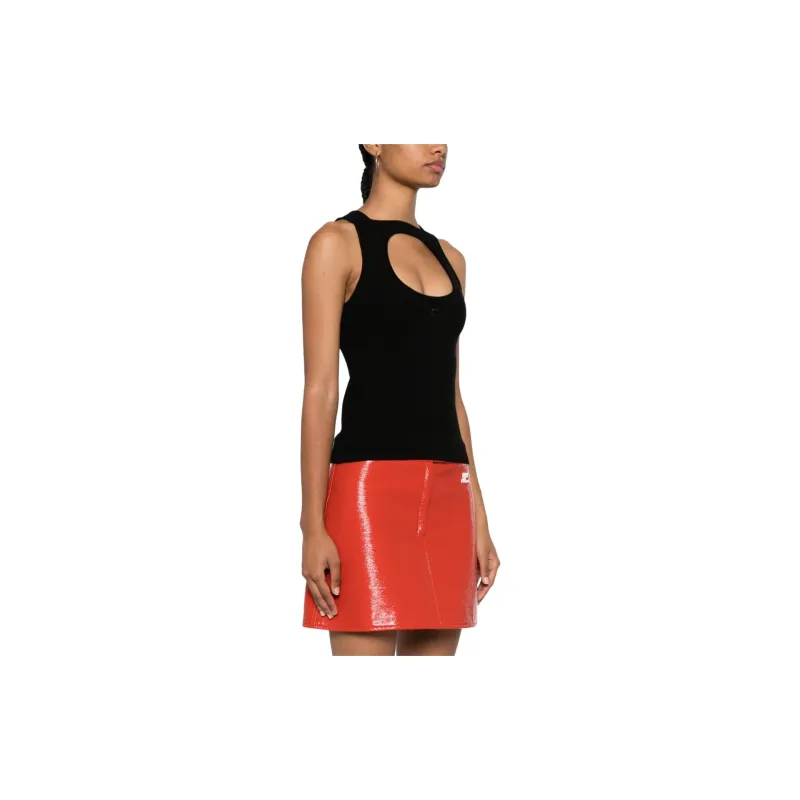 COURREGES Logo patch Cutout Tank Top-2