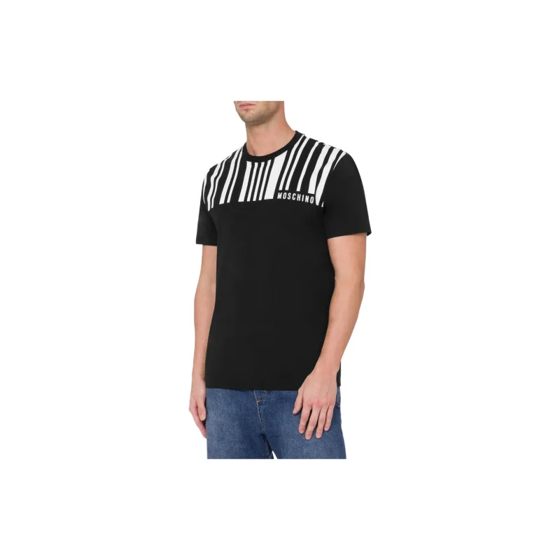 MOSCHINO Barcode print Cotton T shirt-1
