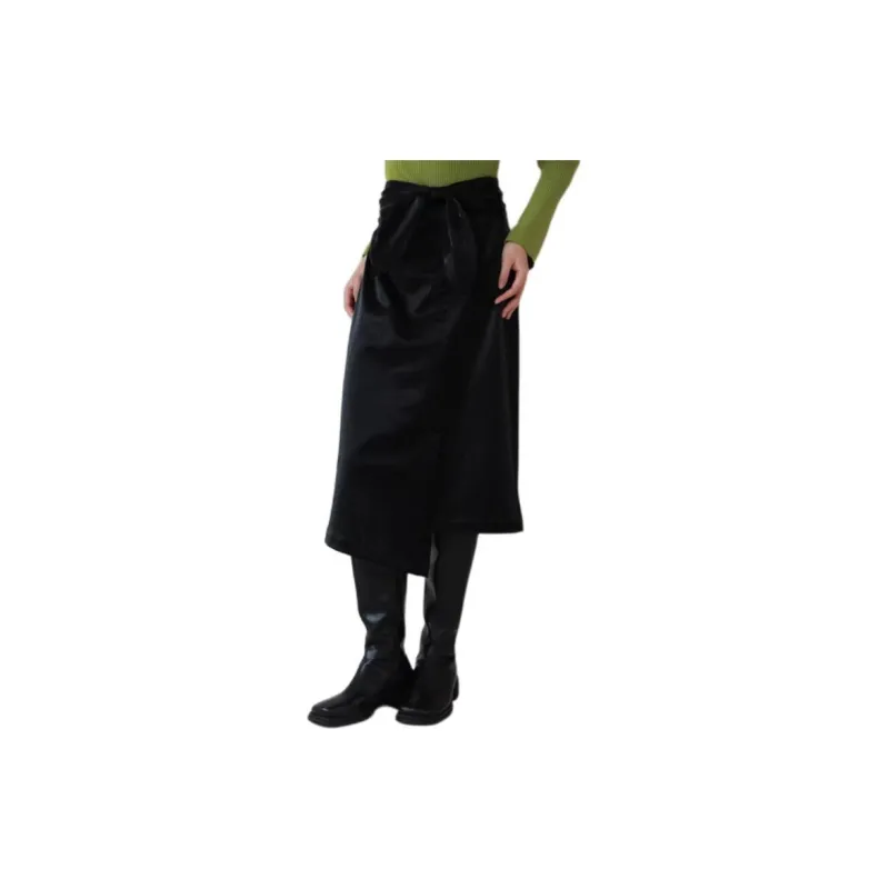 BLUEerror Casual Long Skirt Women's Black-3