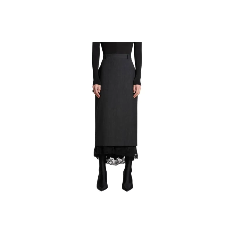 Balenciaga Lingerie Skirt 'Anthracite/Black'-0