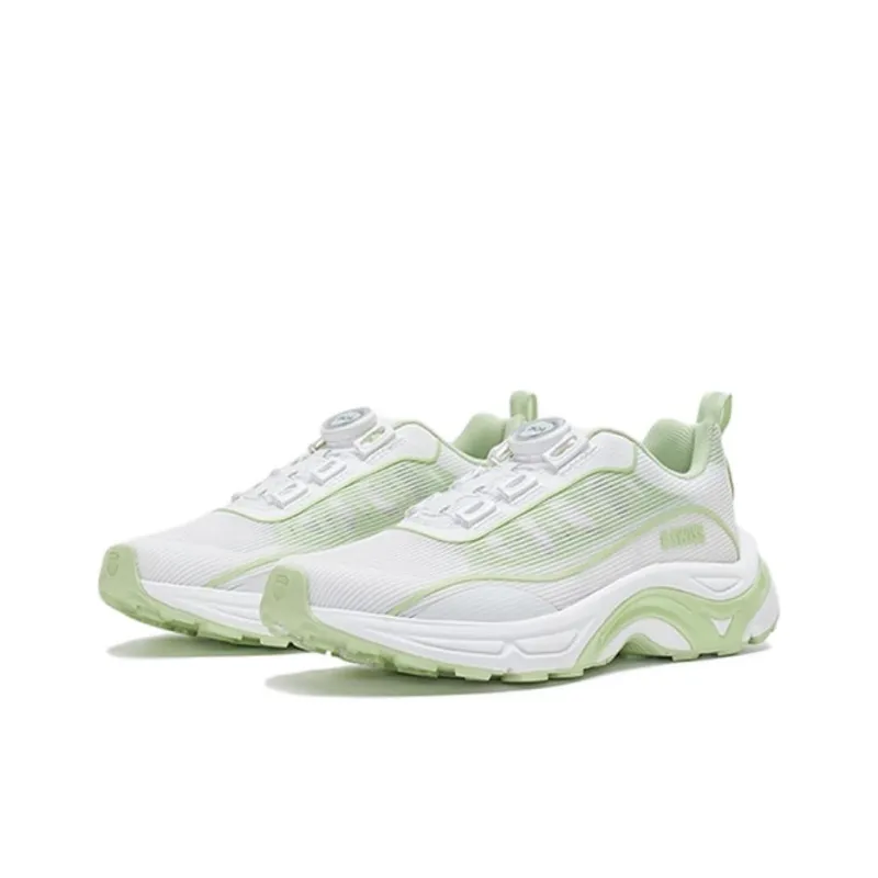 KSWISS Anti Slip Wear Resistant Low Top Running Shoes Unisex White Green-1