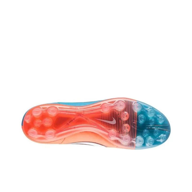 Nike Tiempo Legend 5 AG Artificial Ground Breathable Quick Dry Soccer Shoes Men's Blue Orange-5