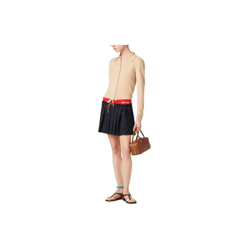 MIU MIU Casual Short Skirts Women's Blue-2