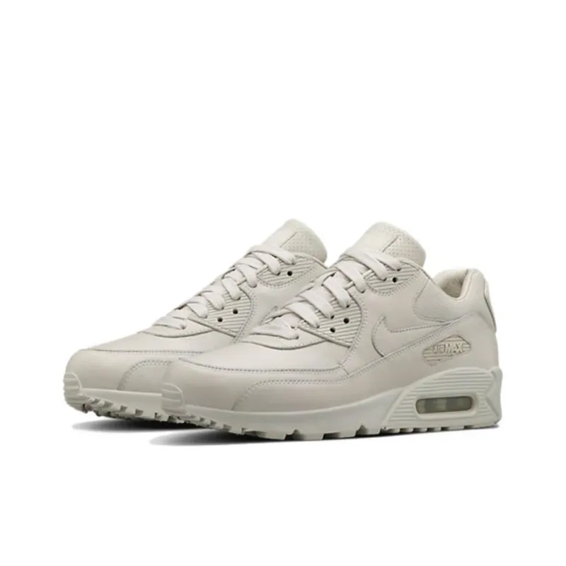 Nike Air Max 90 Anti Slip Wear Resistant Low Top Casual Shoes Unisex Light Gray-1