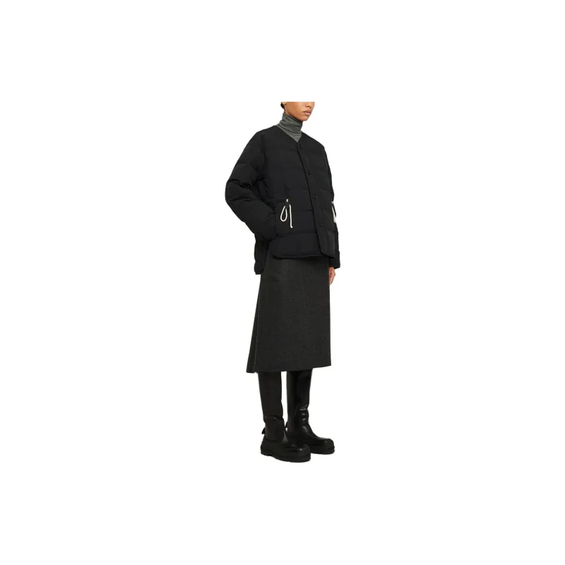 JIL SANDER SS24 Down Jacket Coat Women's Black-3