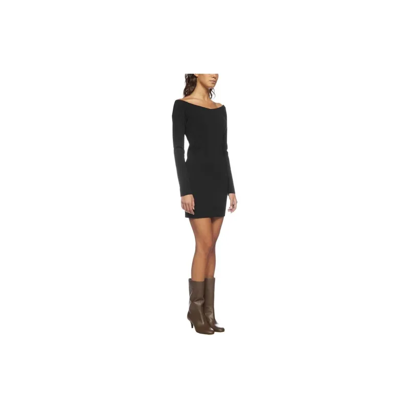 FENDI Long Sleeved Dresses Women's Black-5