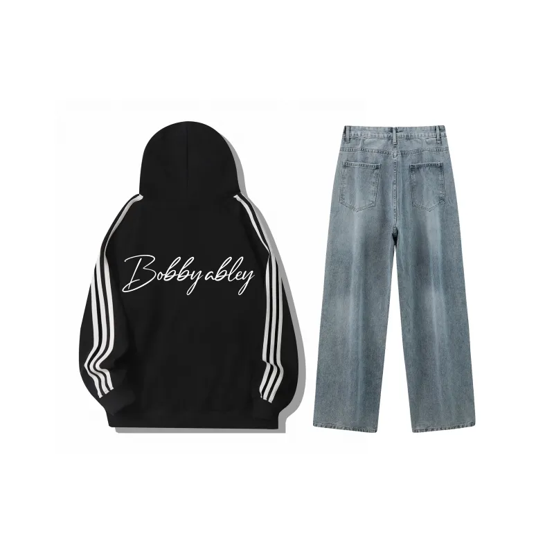 BOBBY ABLEY Sweatshirt Set Unisex Black-99