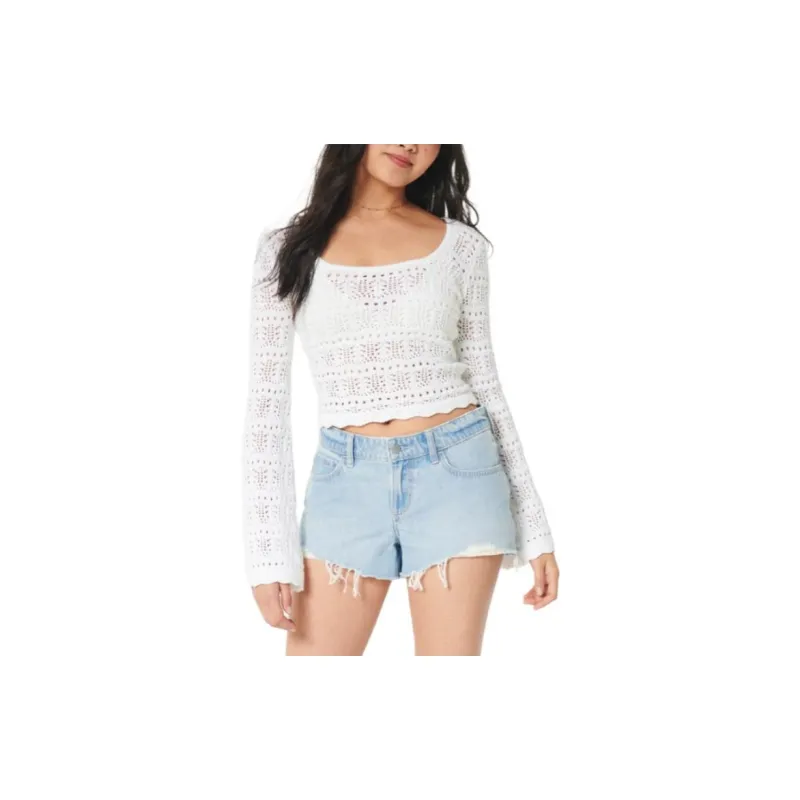 Hollister SS24 Denim Shorts Women's Light Blue-1