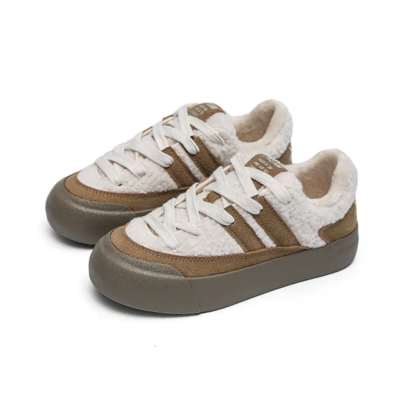 TUOPIN Warm Wear Resistant Lightweight Low Top Skateboard Shoes Women's-9