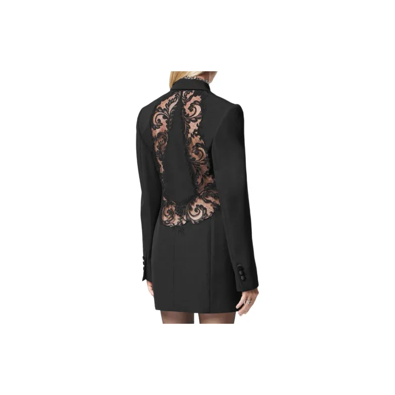 VERSACE Barocco Lace embellished Double breasted Blazer-2