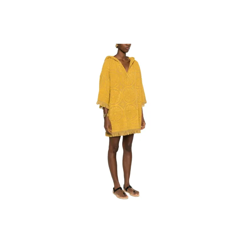 Zimmermann FW23 Long-Sleeved Dresses Women's Mustard Yellow-3