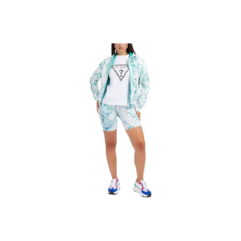 GUESS Collyn Python Active Biker Shorts Casual Shorts Women's Multicolor-1