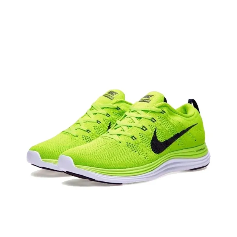 Nike Flyknit Lunar1+ Electric Green/Dark Obsidian Blue Tint-2