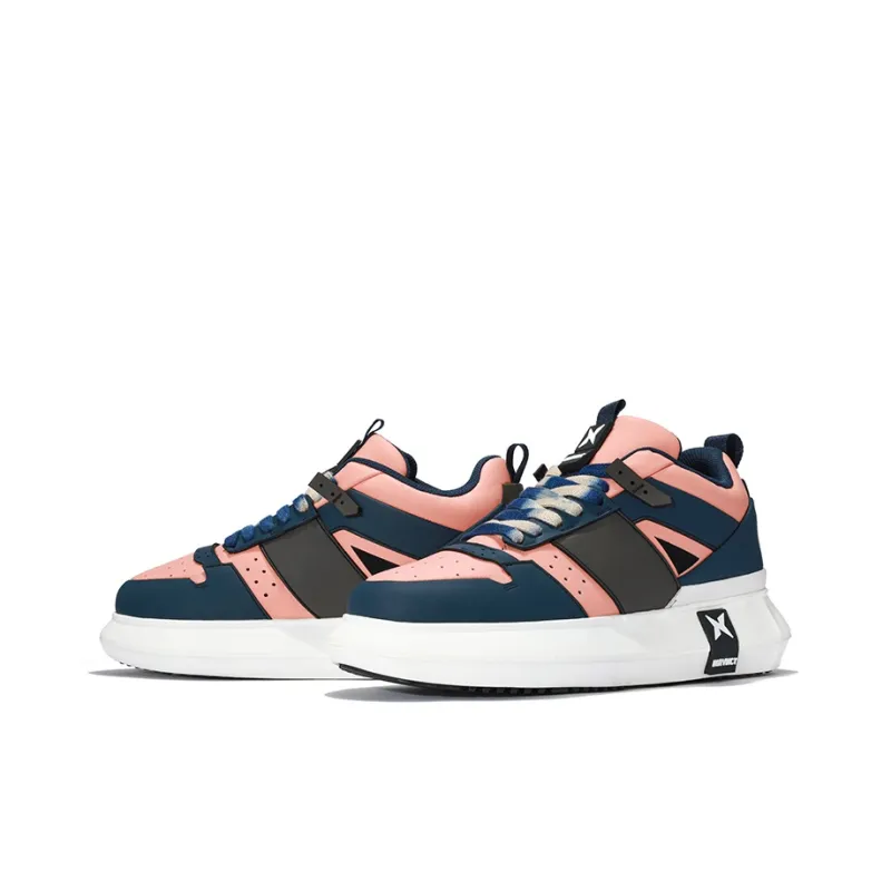 NORVINCY Low Top Skateboard Shoes Unisex Deep Blue Pink-2
