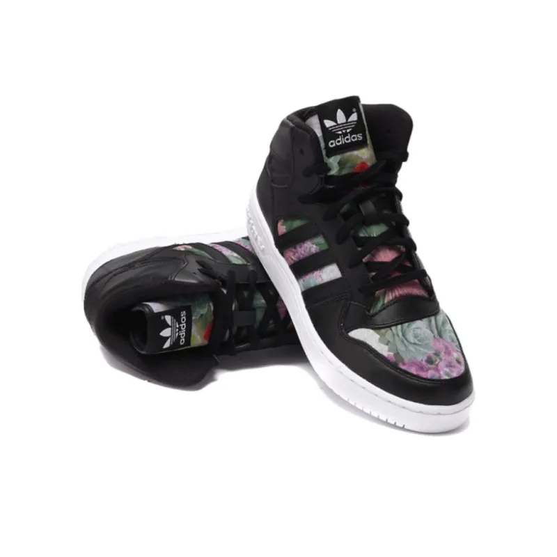 Adidas Originals Attitude Anti Slip Wear Resistant High Top Casual Shoes Women's Black-2