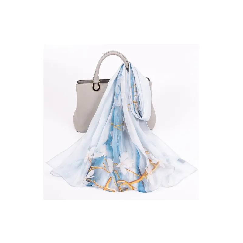 Shanghai Story 100% Mulberry Silk Silk Scarves Women's Imperial Flower Evening Gift Box Set-18