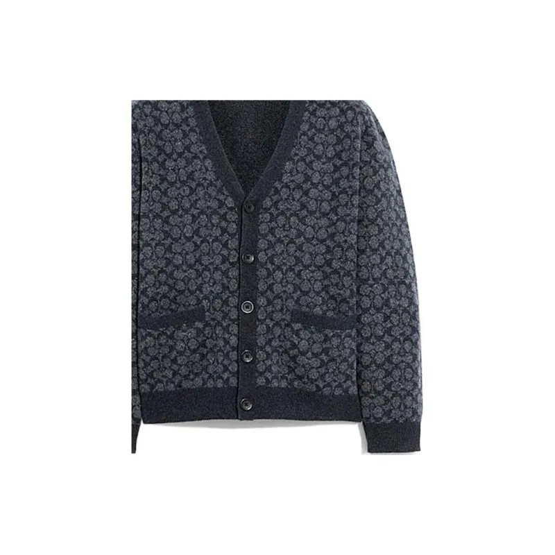 COACH SS23 Cashmere Sweater Men's Gray-3