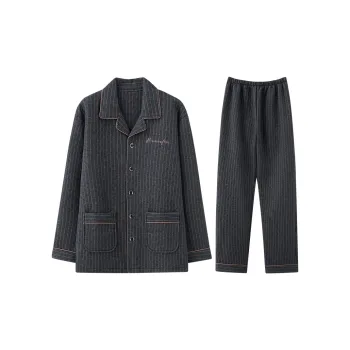 Lan Miao Pajama Set Men's Navy Blue