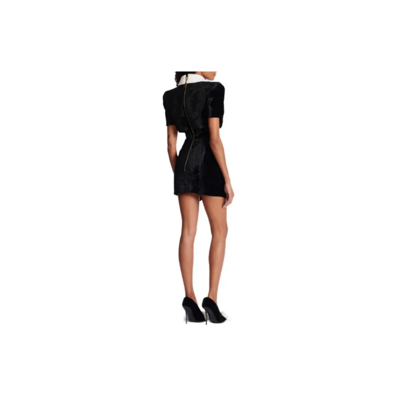 BALMAIN Tailored Velvet Minidress-1