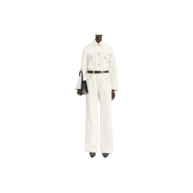 Jacquemus Large Denim Pant 'Off White/Tabac'-1