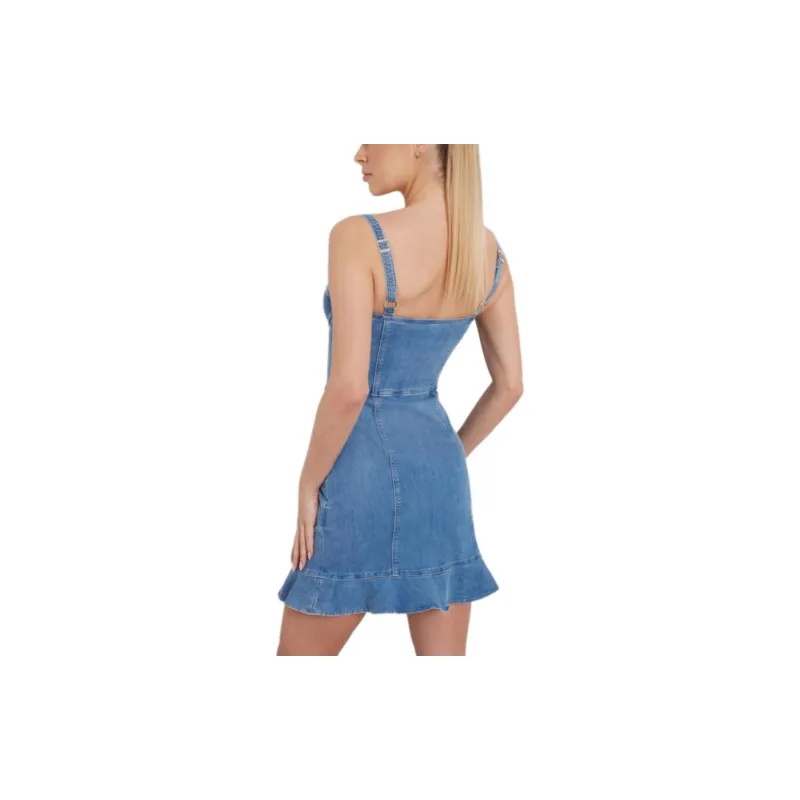 GUESS Slip Dresses Women's Denim Blue-2