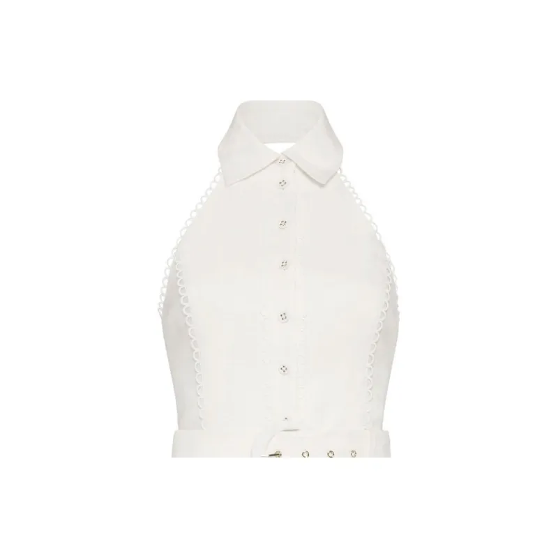 REBECCA VALLANCE SS24 Sleeveless Dress Women's Ivory White-5