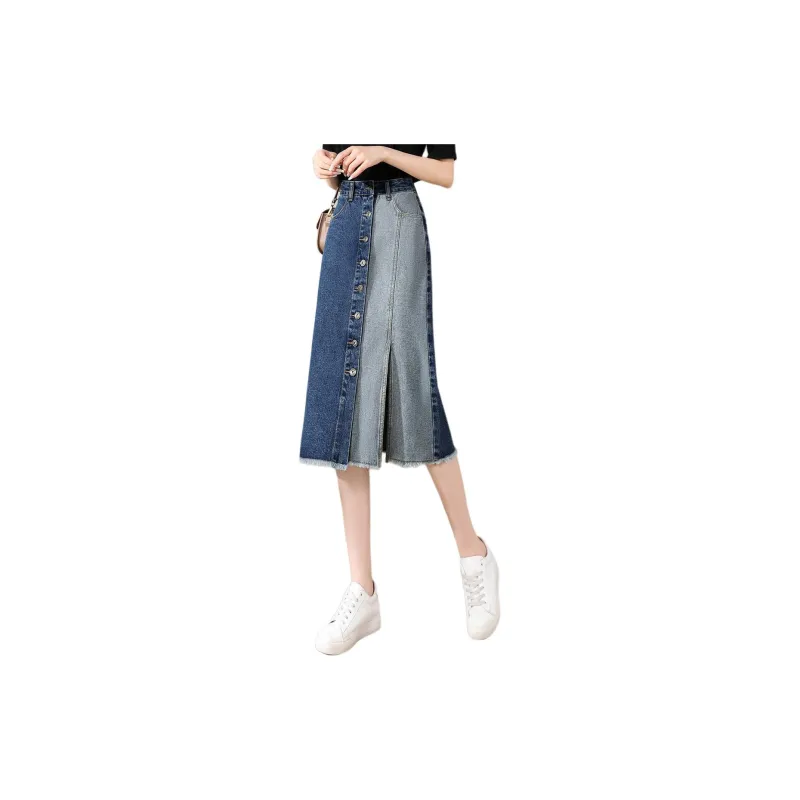 XWI Denim Long Skirt Women's Blue-2