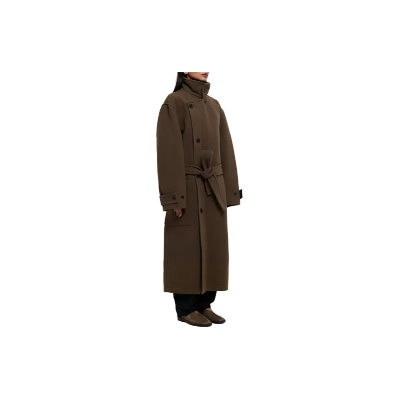 Lemaire Wrap Coat 'Dark Squirrel'-3