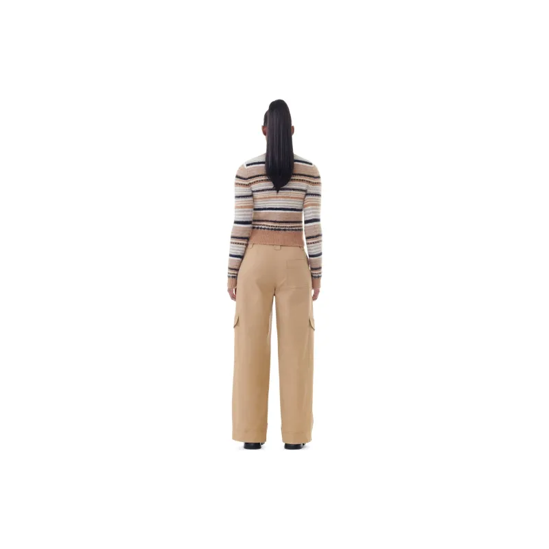GANNI Stripe Knitted Cardigan-3