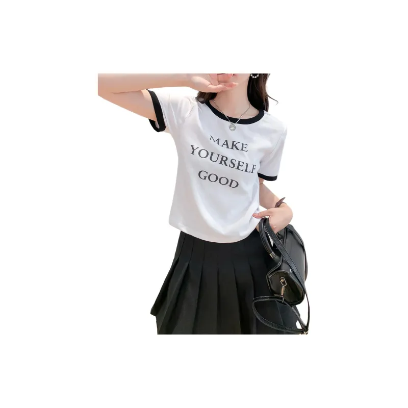Juden Choi Drop Shoulder Sleeve T Shirt Women's White-2