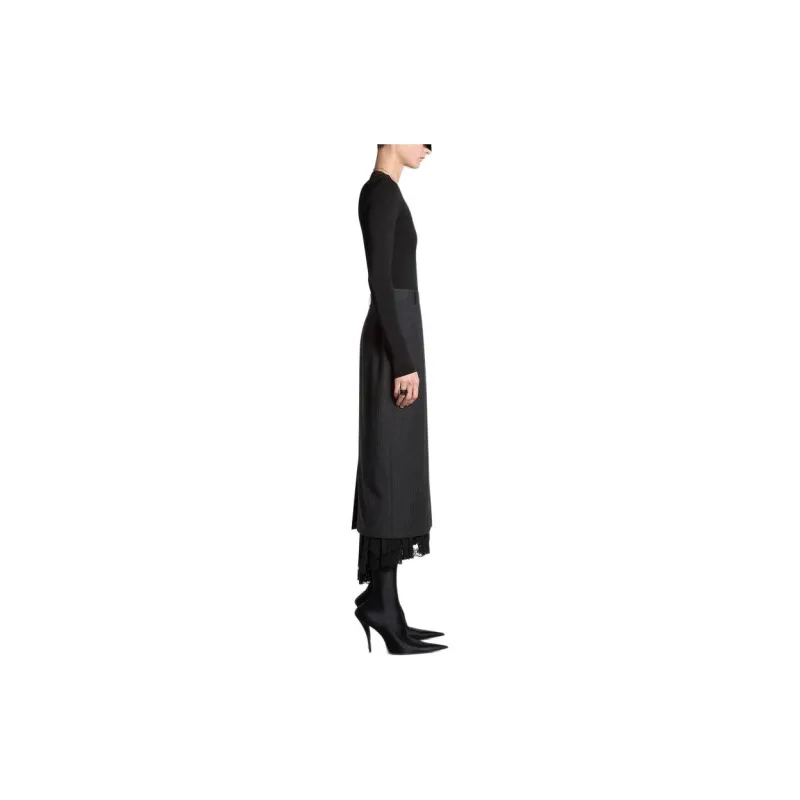 Balenciaga Lingerie Skirt 'Anthracite/Black'-2