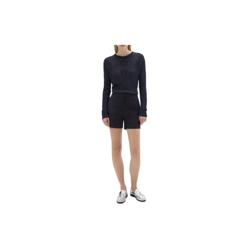 THEORY Casual Shorts Women's Deep Navy Blue-1