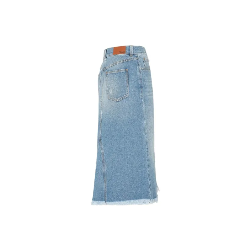 Chloé Denim Midi Skirt-1