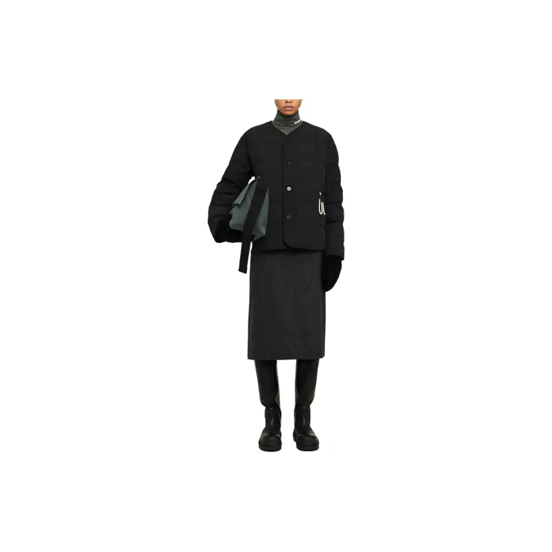 JIL SANDER SS24 Down Jacket Coat Women's Black-1
