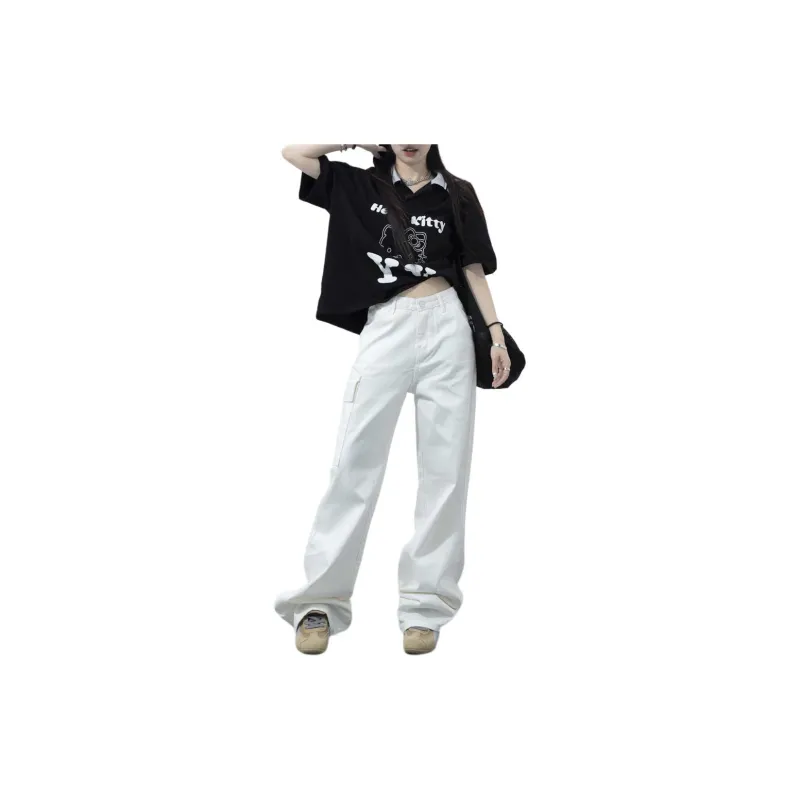 ZNZX Jeans Women's White-3