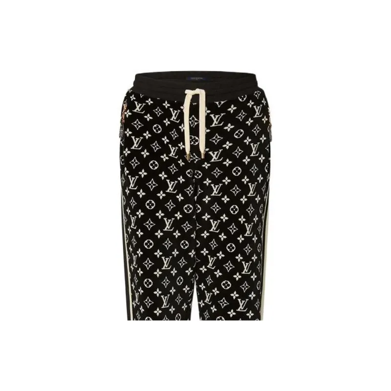 LOUIS VUITTON FW22 Knitted Sports Pants Women's Black-5