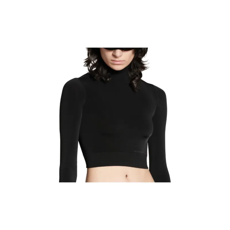 Balenciaga Cropped Turtleneck 'Black'-5