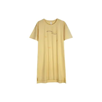 Xuan Liang Nightgown Women's Cream Yellow