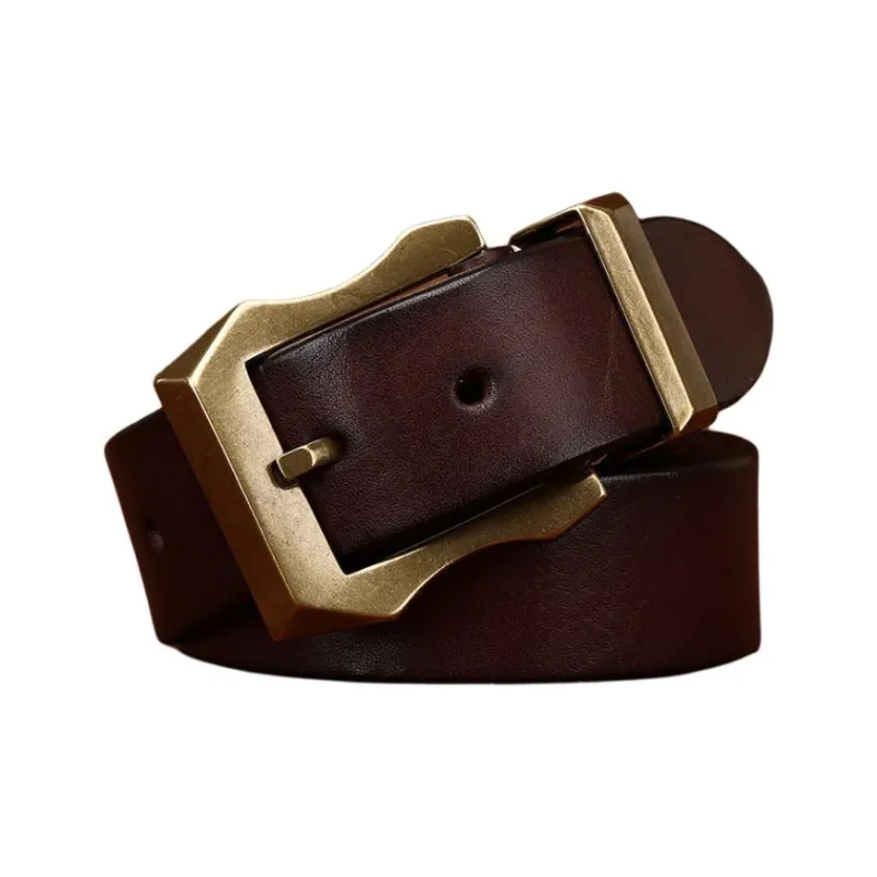 JEANSWEST Cow Leather Leather Belts Men's Width  3.8cm-0