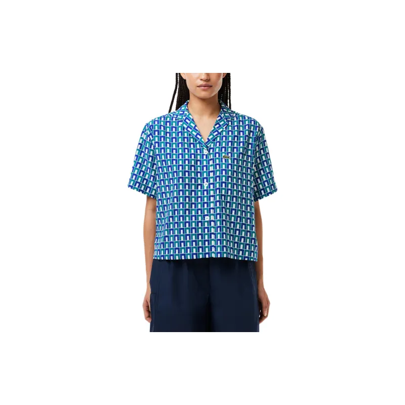 LACOSTE Geometric print Button up Shirt-2