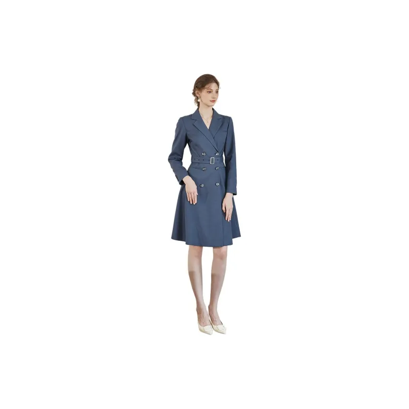 ROEYSHOUSE Long-Sleeved Dresses Women's Dark Gray-4