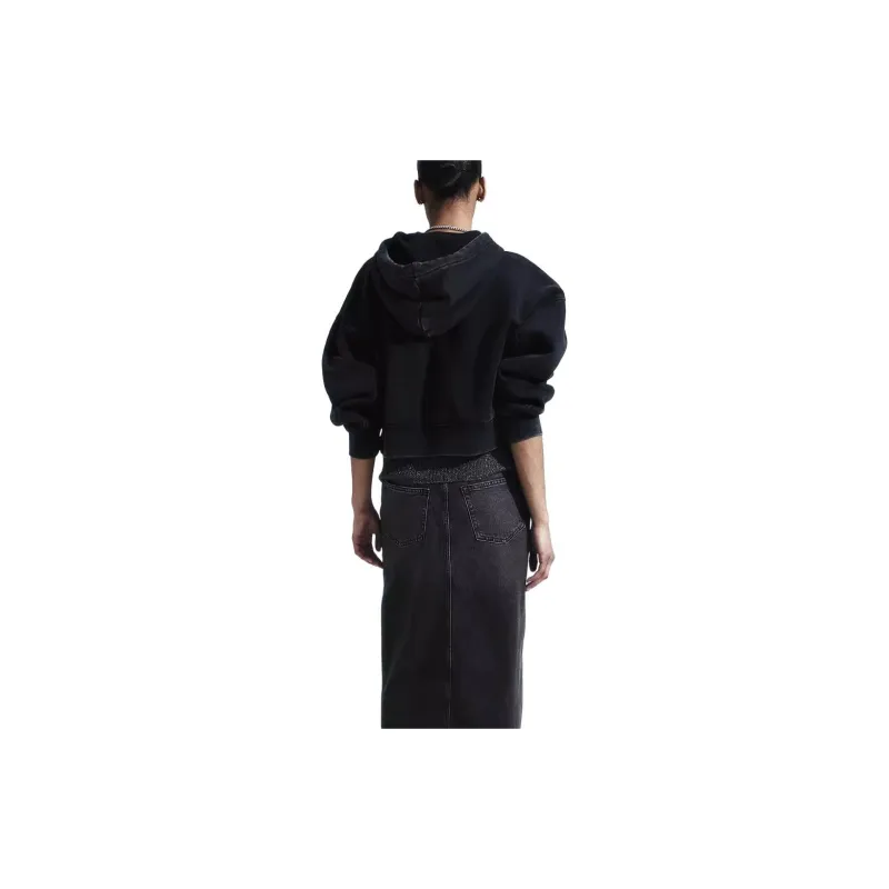 H&M Denim Long Skirts Women's Black-2