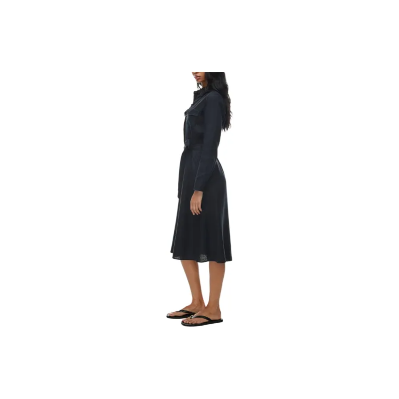 ARITZIA Wilfred Finlay Linen Dress Long-Sleeved Dresses Women's Dark Night Navy/Blackout Navy-4