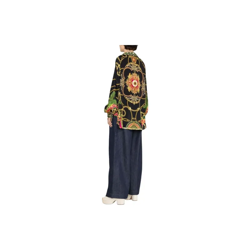CAMILLA My Sweet Devotion-print Silk Blouse-2