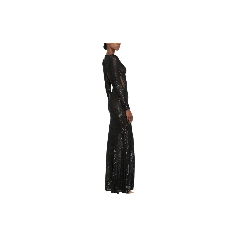 Elisabetta Franchi Sequinned Tulle Gown-1