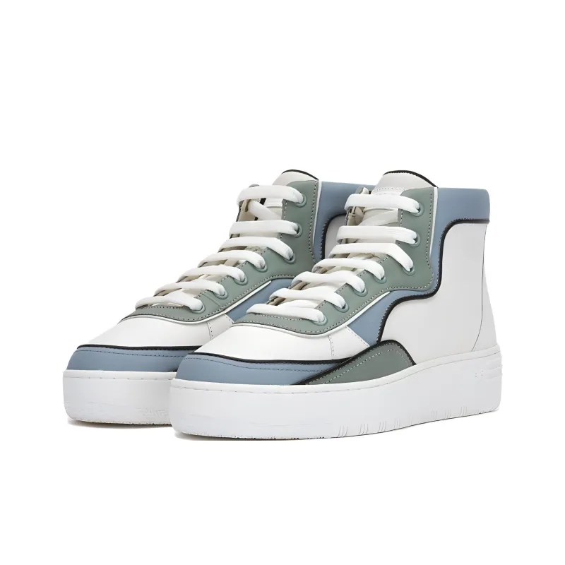 BALLY High Top Skateboard Shoes Men's White-2