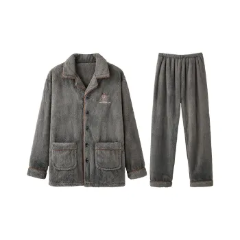 Lan Miao Pajama Set Men's Dark Gray